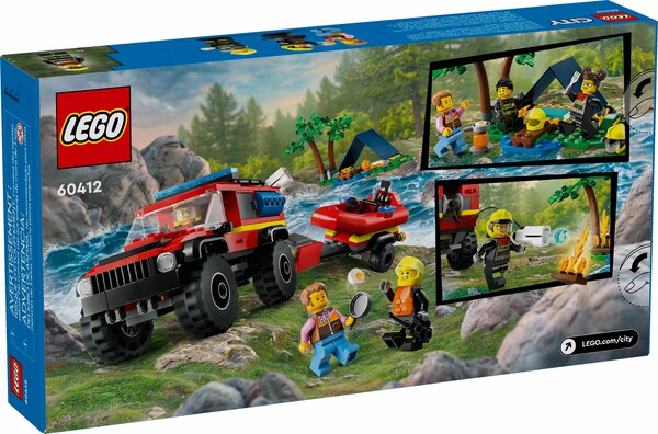 LEGO LEGO 60412 Le camion de pompiers 4x4 et le canot de sauvetage 673419388870