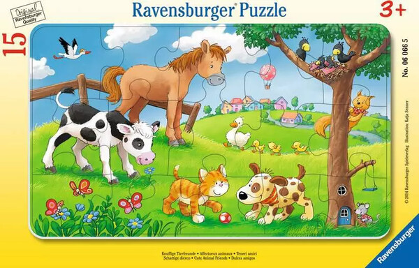 Ravensburger casse-tête Casse-tête 15 Carton encadré - Cute Animal Friends 4005556060665
