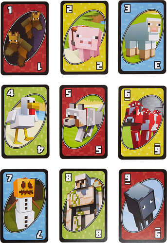Mattel jeu uno minecraft 887961606782