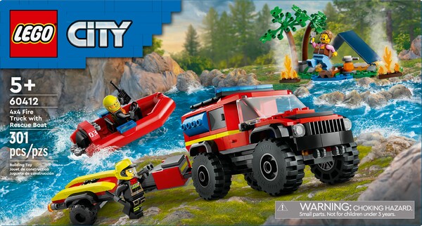LEGO LEGO 60412 Le camion de pompiers 4x4 et le canot de sauvetage 673419388870