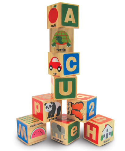 Melissa & Doug Blocs alphabet et chiffres en bois en anglais (cubes lettres) Melissa & Doug 2253 000772022538