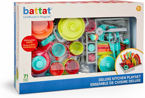 Battat Battat - Service de vaisselle avec batterie de cuisine de luxe 71 pièces 062243337725