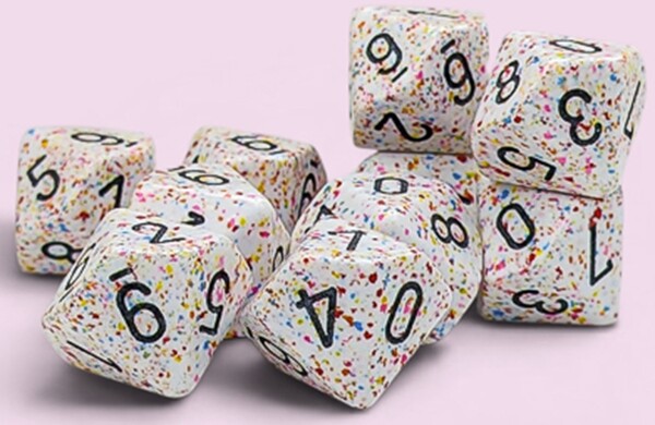 Chessex Dés 10d10 Speckled birthday 601982075859