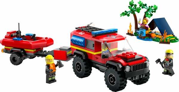 LEGO LEGO 60412 Le camion de pompiers 4x4 et le canot de sauvetage 673419388870