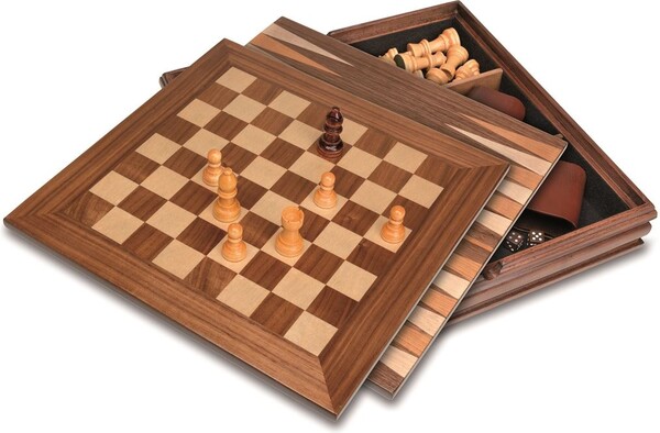 Cayro Jeu d'échecs et backgammon / jacquet en bois 32x32cm 8422878616022