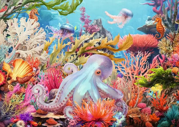 Ravensburger casse-tête Casse-tête 500 Large La vie des récifs 4005555018407