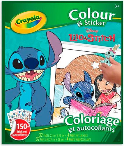 Crayola Lilo & Stitch Cahier à colorier et autocollants 063652398208