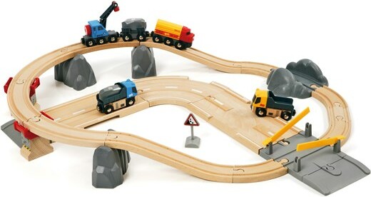 Brio Train Brio Train en bois Ciruit rail route transport de roches 33210 7312350332100