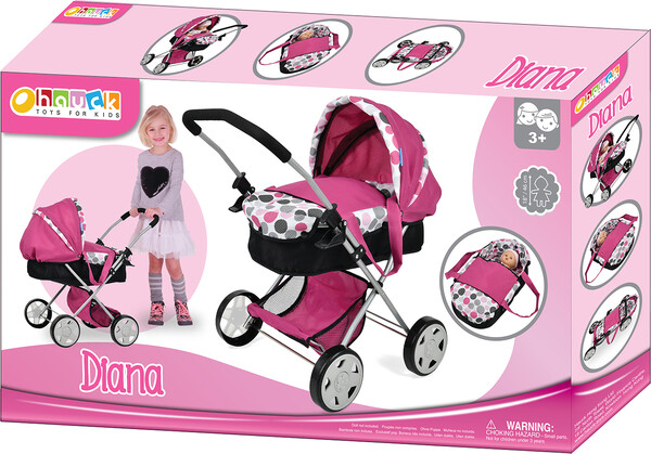 Hauck Toys Landau de luxe de poupée, poussette (Pink Dot) 621328865098