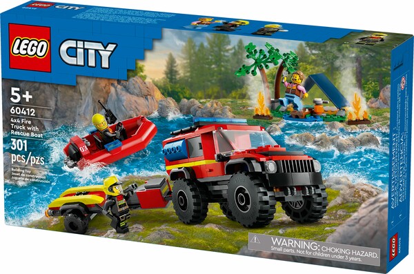 LEGO LEGO 60412 Le camion de pompiers 4x4 et le canot de sauvetage 673419388870