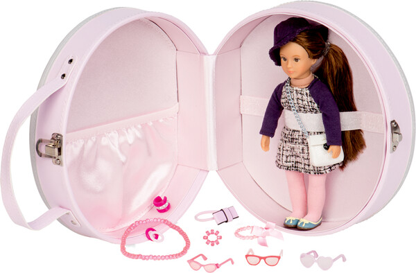 Lori Lori Valise rose pâle de luxe et accessoires pour poupée 6" (poupée vendue séparément) 062243286610