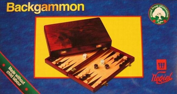 Węgiel (Wegiel) Backgammon / jacquet en bois pliant mini 10.5x6x1.25" 5903263393610