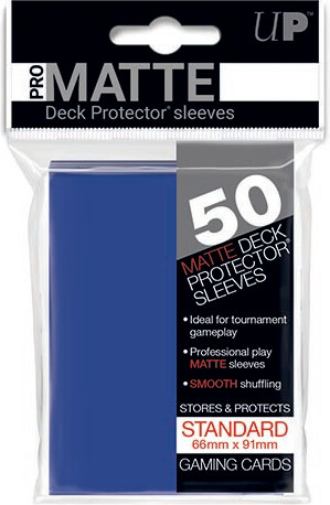 Ultra PRO Protecteurs de cartes Standard PRO-Matte bleu 66x91mm 50ct 074427826536