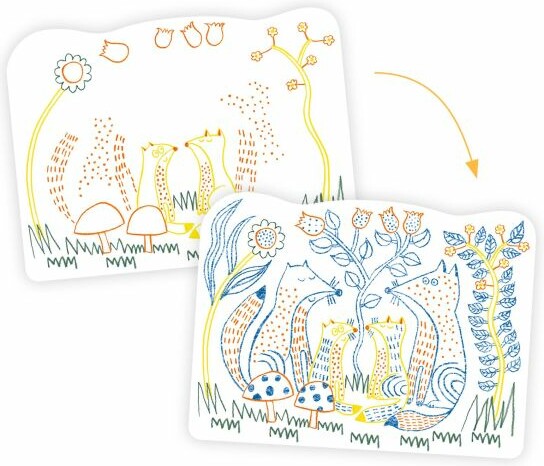 Djeco Coloriage famille des sous-bois 3070900000643