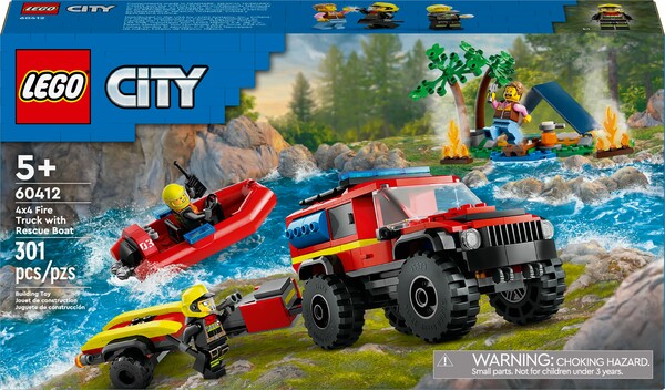 LEGO LEGO 60412 Le camion de pompiers 4x4 et le canot de sauvetage 673419388870