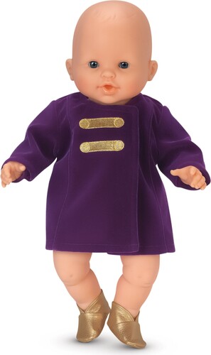 Corolle Corolle Mon bébé poupée classique manteau 3/4 violet et chaussures dorées 36cm 887961022391