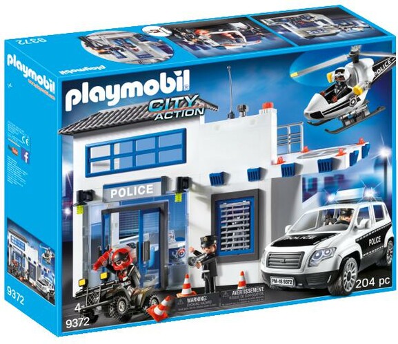 Playmobil Playmobil 9372 Poste de police et véhicules, voiture et hélicoptère 4008789093721