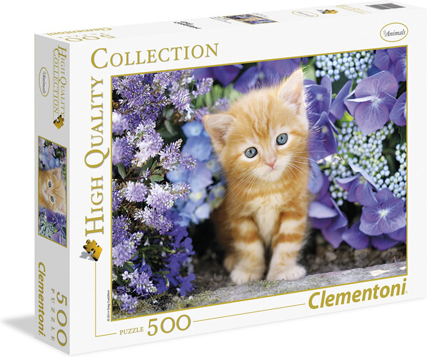 Clementoni Casse-tête 500 Chaton dans les fleurs 8005125304158