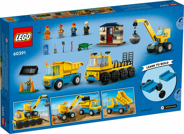 LEGO LEGO 60391 Les camions de chantier et la grue à boule de démolition 673419375238