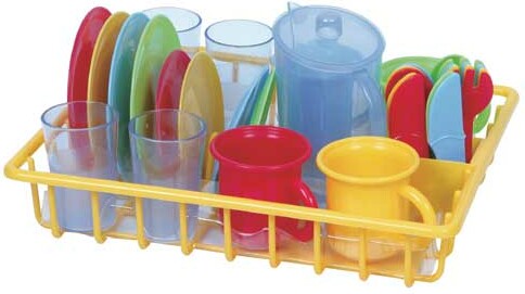 Playgo Toys Playgo service de vaisselle et égouttoir, 4 couverts 191162031183