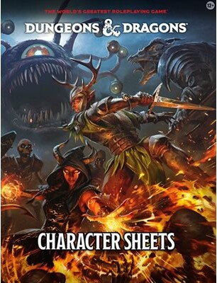 Wizards of the Coast Donjons et dragons 5e DnD 5e (en) Character Sheets (D&D) 9780786966189