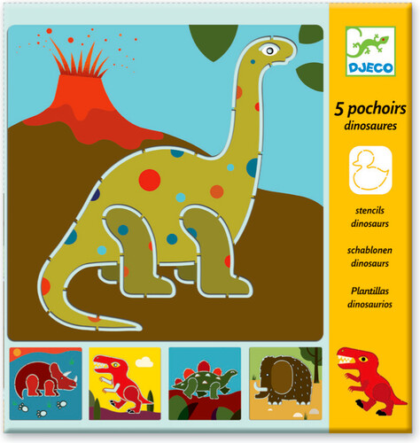 Djeco Pochoirs Dinosaures (fr/en) 3070900088634