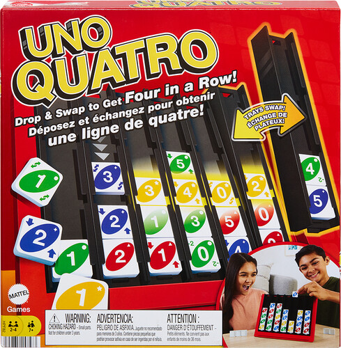 Mattel Uno Quatro (fr/en) jeu de cartes 194735157563