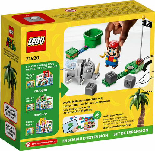 LEGO LEGO 71420 Super Mario - Ensemble d'extension Rambi le rhinocéros 673419374545