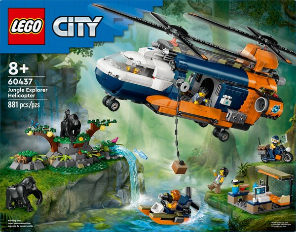 LEGO LEGO 60437 L’hélicoptère au camp de base d’exploration de la jungle 673419391078