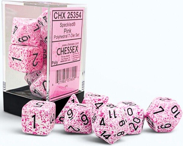 Chessex Dés d&d 7pc Speckled pink 601982076009