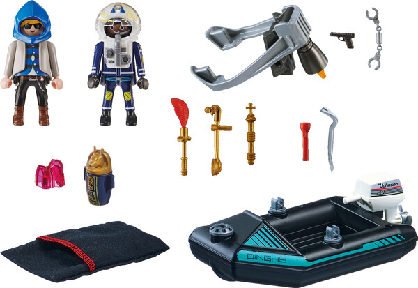 Playmobil Playmobil 70782 Policier avec réacteur dorsal et canoë 4008789707826