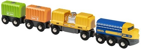 Brio Train Brio Train en bois Train avec trois wagons de chargement 33982 7312350339826