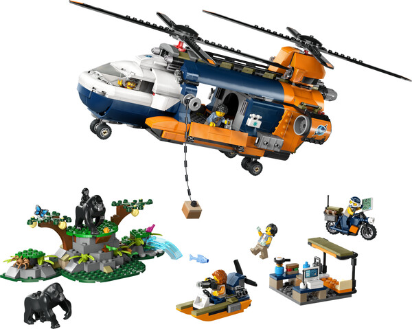 LEGO LEGO 60437 L’hélicoptère au camp de base d’exploration de la jungle 673419391078