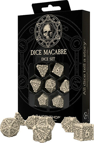 Q-workshop Dés d&d 7pc dice macabre (d4, d6, d8, 2 x d10, d12, d20) 5907699495993