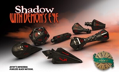 PolyHero Dice Dés d&d 7pc Polyhero Dice Wizard Shadow with Demon's Eye (d4, d6, d8, 2 x d10, d12, d20) 602573148051