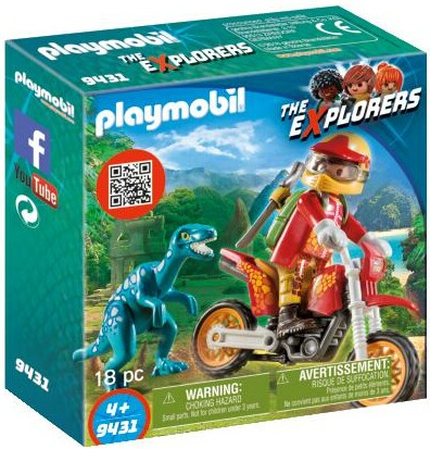 Playmobil Playmobil 9431 Pilote de moto et raptor 4008789094315
