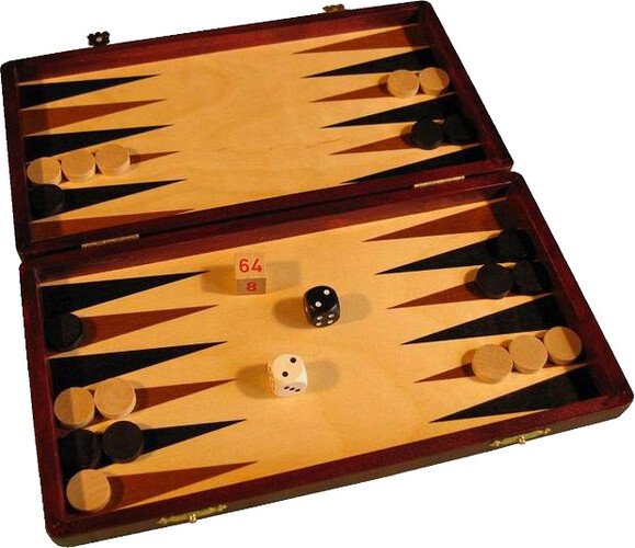 Węgiel (Wegiel) Backgammon / jacquet en bois pliant mini 10.5x6x1.25" 5903263393610