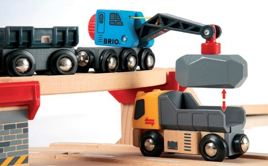 Brio Train Brio Train en bois Ciruit rail route transport de roches 33210 7312350332100