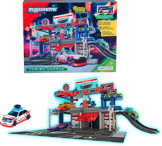 Majorette majorette - garage de tuning jdm et 1 voiture 3467452077665