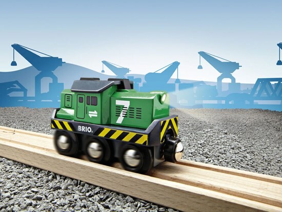 BRIO Brio Train en bois Locomotive de fret à pile 33214 7312350332148