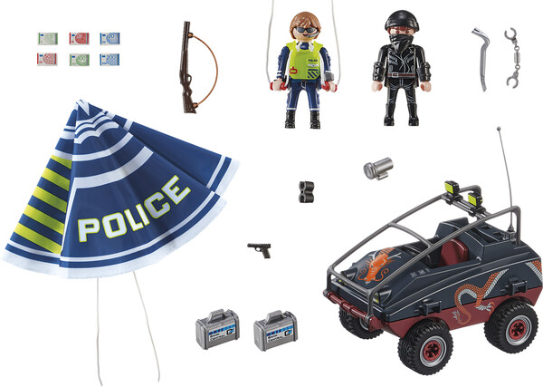 Playmobil Playmobil 70781 Policier parachutiste et quad du bandit 4008789707819