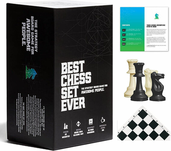 Jeu d'echecs - Best Chess Set Ever XL (Blue) Quad weighted 787551585087