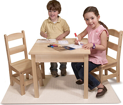 Melissa & Doug Table et 2 chaises en bois pour enfant Melissa & Doug 2427 000772024273