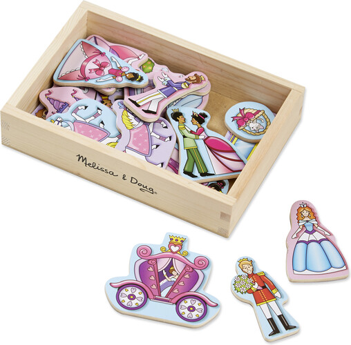 Melissa & Doug Boîte de 20 aimants princesse en bois Melissa & Doug 9278 000772192781