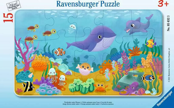 Ravensburger casse-tête Casse-tête 15 Young Animals Under Water 4005556056323