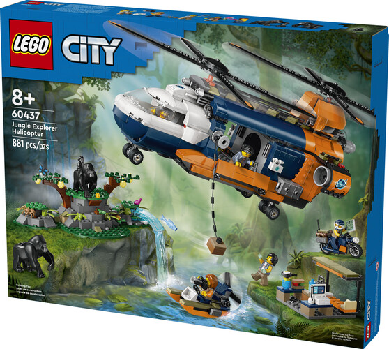 LEGO LEGO 60437 L’hélicoptère au camp de base d’exploration de la jungle 673419391078