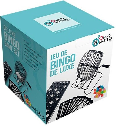 Mind Matters Toys Boulier de bingo en métal avec 50 cartes et 300 jetons (cage/sphère) 067233260304