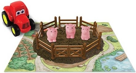 Play Dirt Play Dirt grand enclos pour cochons et tracteur (sable cinétique) 010984030078