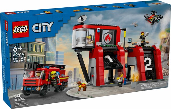 LEGO LEGO 60414 La caserne et le camion de pompiers 673419388894