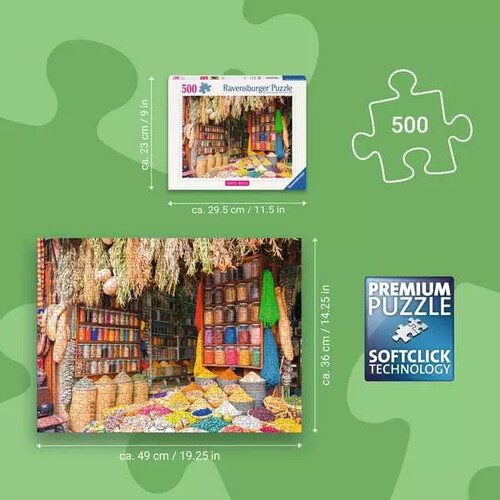 Ravensburger casse-tête Casse-tête 500 Marché épices Maroc 4005555018162